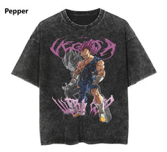 Vegeta Ultra Ego Dragon Ball Super Vintage Washed Oversized T-Shirt - Nysekai