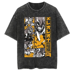 Nysekai "Captain of Crimson Lion Kings" Black Clover Vintage Washed Oversized T-Shirt