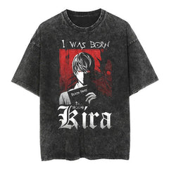 Nysekai "Kira" Death Note Vintage Washed Oversized T-Shirt