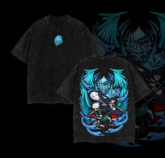 Nysekai "Kakashi x Obito" Naruto Vintage Washed Oversized T-Shirt