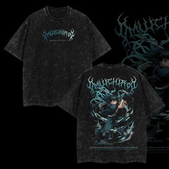 Nysekai "Muichiro Tokito" Demon Slayer: Kimetsu no Yaiba Vintage Washed Oversized T-Shirt