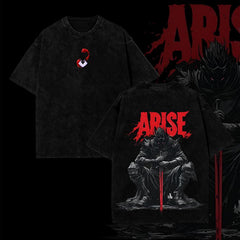 Nysekai "Igris" Solo Leveling Vintage Washed Oversized T-Shirt