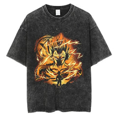 Nysekai "Golden Majin Saiyan" Dragon Ball Vintage Washed Oversized T-Shirt