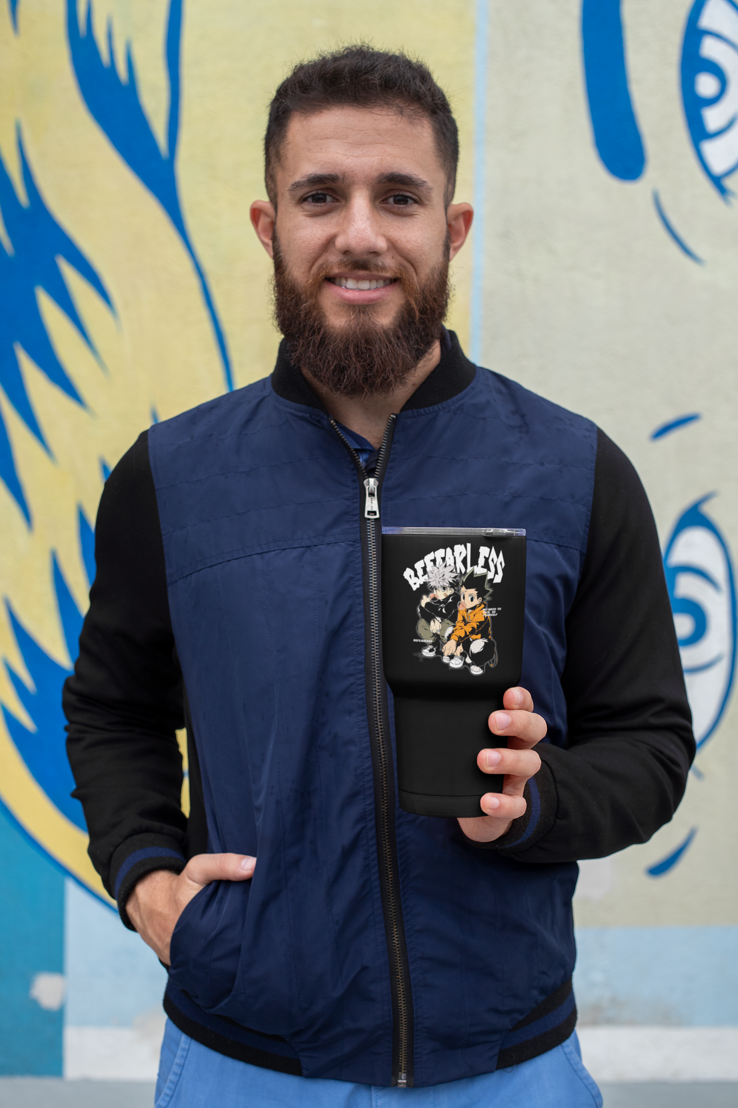 a man with a beard holding a book