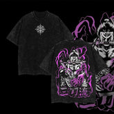 Nysekai "Roronoa Zoro Asura Form" One Piece Vintage Washed Oversized T-Shirt