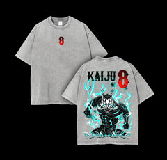 Nysekai "Kafka Hibino" Kaiju No. 8 Vintage Washed Oversized T-Shirt