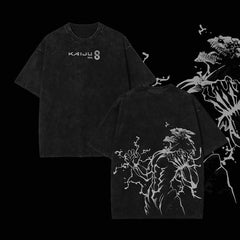 Nysekai "Retro The Strongest Kaiju" Kaiju No. 8 Vintage Washed Oversized T-Shirt