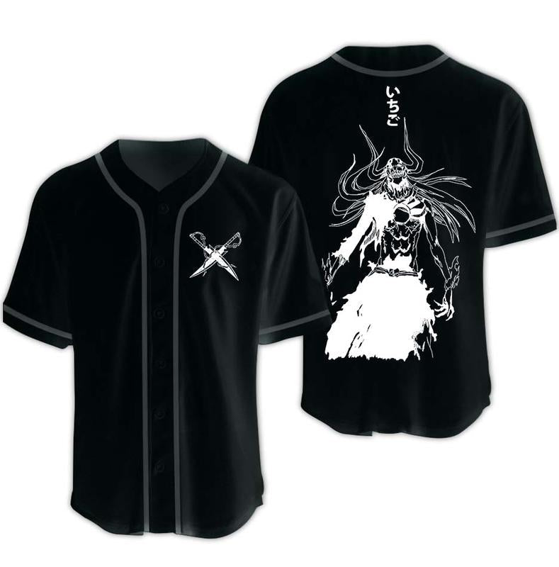 Kaos Ichigo Kurosaki Bleach Version Baseball Jersey - Nysekai