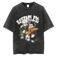 Nysekai "Be Fearless" Hunter x Hunter Vintage Washed Oversized T-Shirt