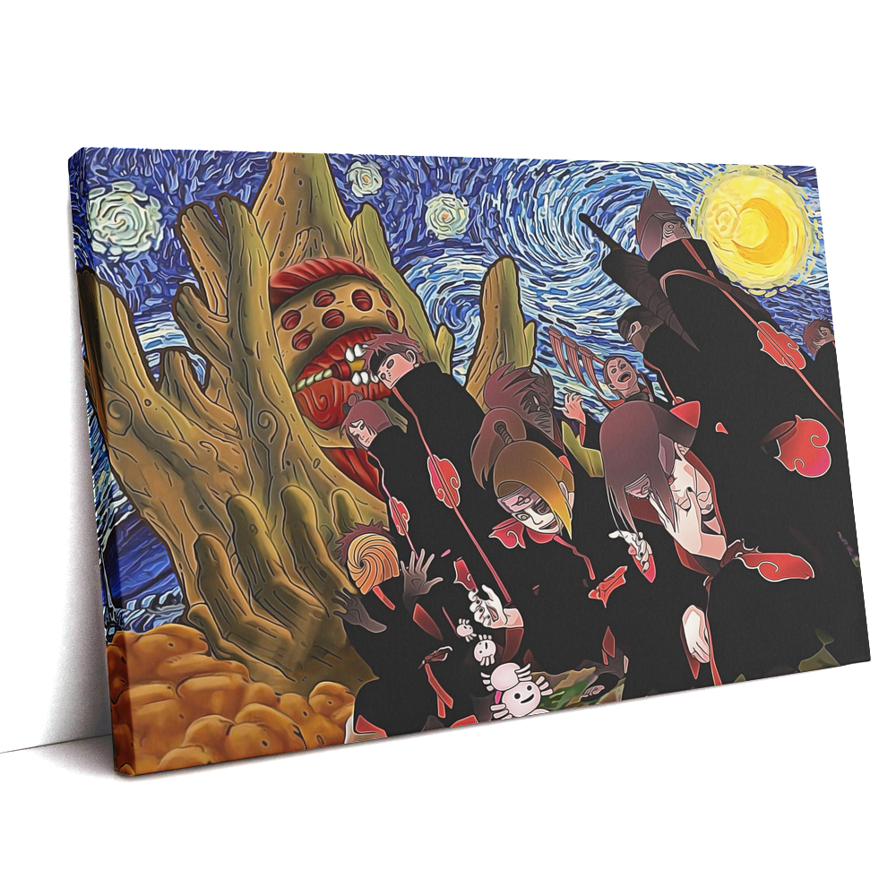 Akatsuki Gedo Statue Naruto Starry Night Canvas Print Wall Art - Nysekai