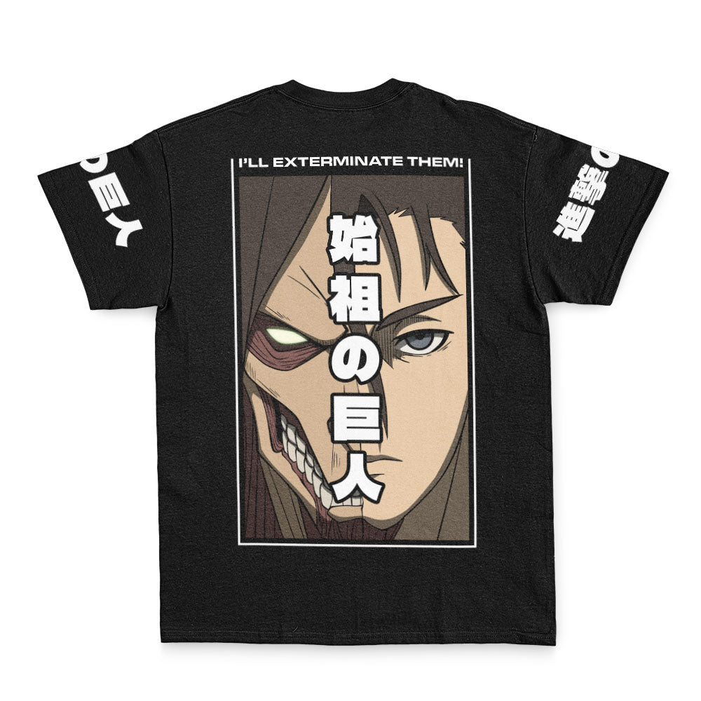 Eren Yeager I'll Exterminate Attack On Titan Streetwear T-Shirt