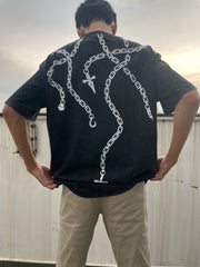 Nysekai "Kurapika Ring Chains" Hunter x Hunter Vintage Washed Oversized T-Shirt