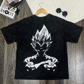 Nysekai "Super Saiyan Majin Vegeta Dragon Ball Z" Vintage Washed Oversized T-shirt - Nysekai