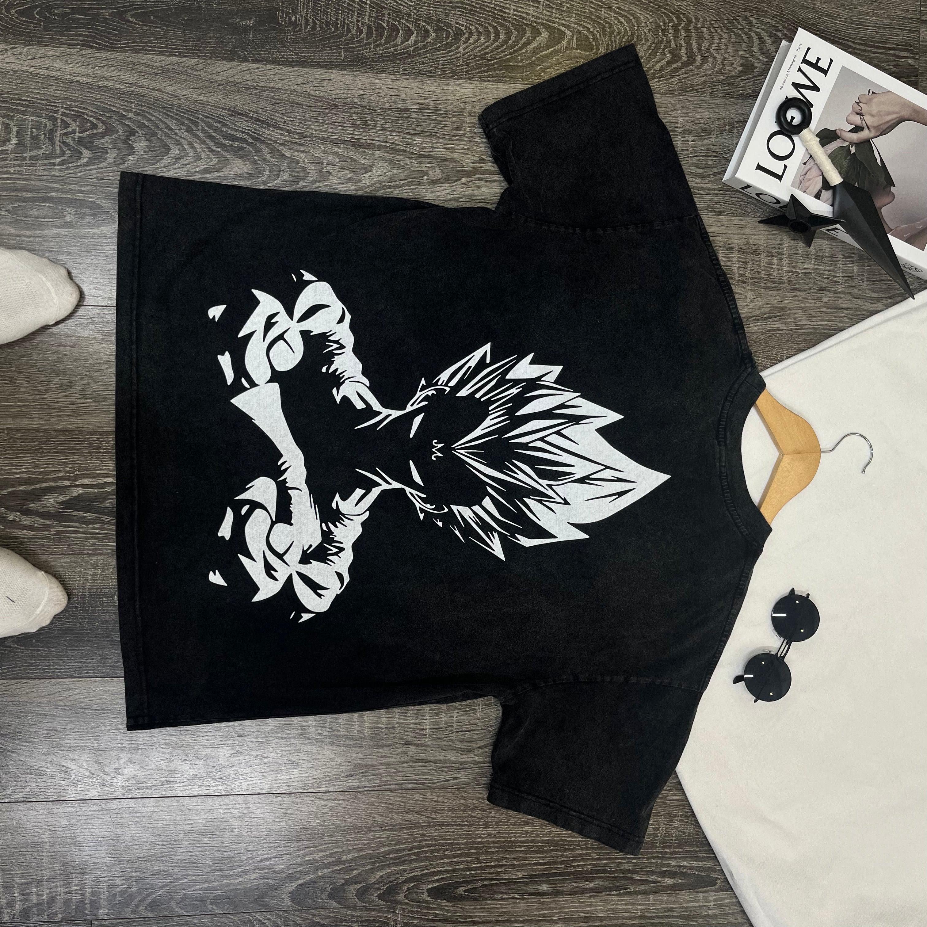 Nysekai "Super Saiyan Majin Vegeta Dragon Ball Z" Vintage Washed Oversized T-shirt - Nysekai