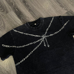 Nysekai "Leader of the Phantom Troupe" Hunter x Hunter Vintage Washed Oversized T-Shirt