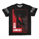 L Lawliet Justice Death Note Streetwear T-Shirt