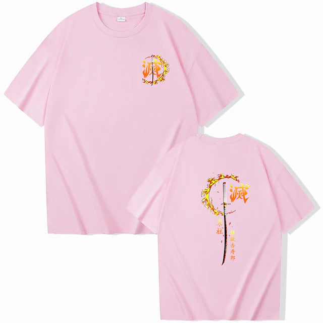 Rengoku X Sword - Demon Slayer Oversize T Shirt - Nysekai