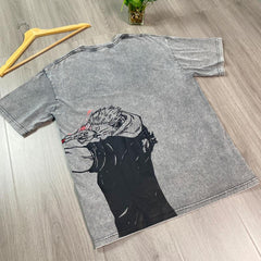 Nysekai "Ryomen Sukuna Divine Flame Jujutsu Kaisen" Vintage Washed Oversized T-Shirt - Nysekai