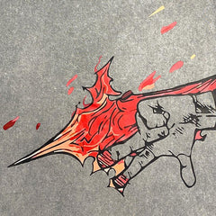 Nysekai "Ryomen Sukuna Divine Flame Jujutsu Kaisen" Vintage Washed Oversized T-Shirt - Nysekai