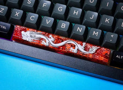 White Dragon Artisan Spacebar Keycap - Nysekai