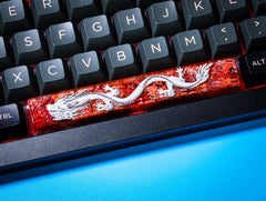 White Dragon Artisan Spacebar Keycap - Nysekai