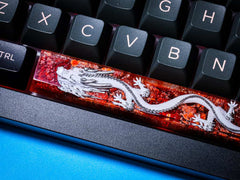 White Dragon Artisan Spacebar Keycap - Nysekai