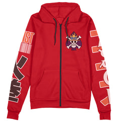Portgas D. Ace One Piece Streetwear Zip Hoodie Jacket