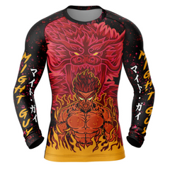 MIght Guy 8th Gate Dragon Naruto Long Sleeve Rash Guard Compression