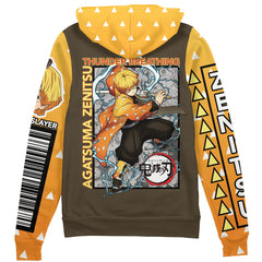 Agatsuma Zenitsu Demon Slayer Streetwear Zip Hoodie Jacket