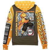 Agatsuma Zenitsu Demon Slayer" Streetwear Zip Hoodie Jacket
