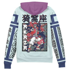 Akaza Demon Slayer" Streetwear Zip Hoodie Jacket