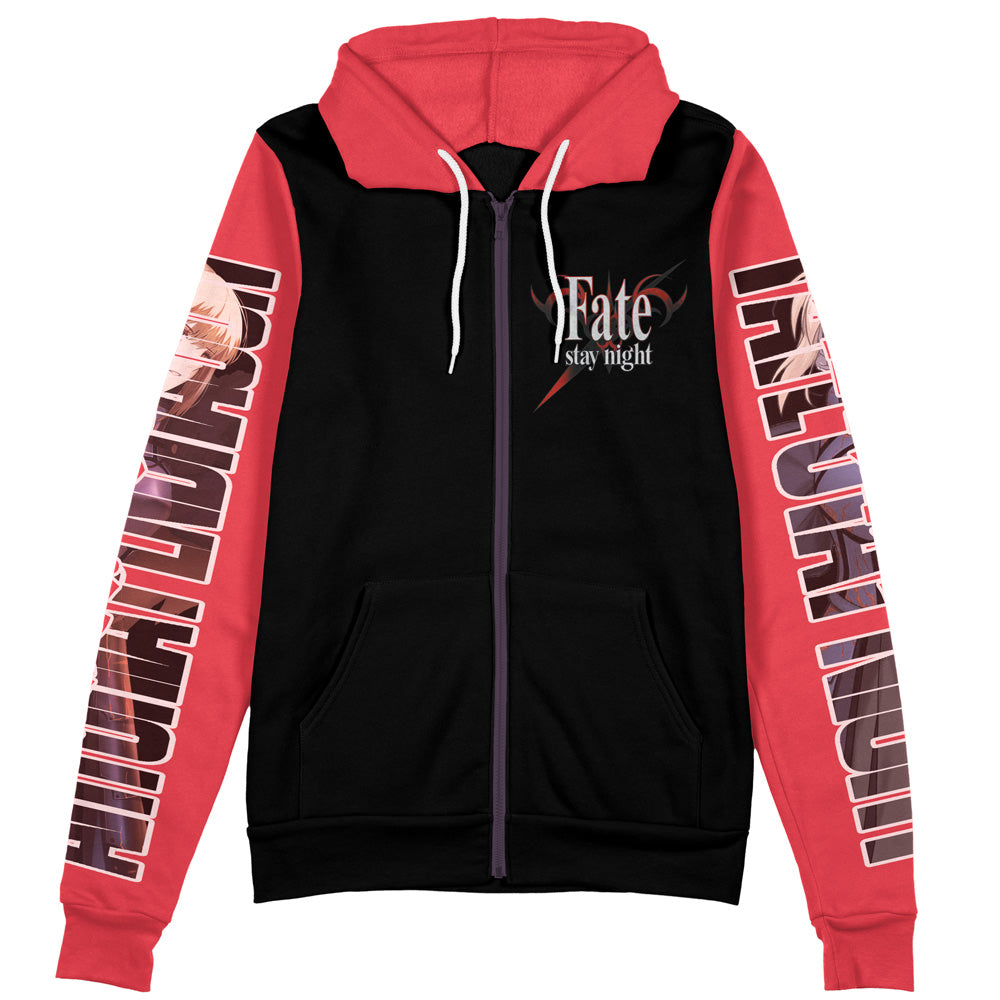Saber Alter Fate Stay Night Heaven's Feel Streetwear Zip Hoodie Jacket