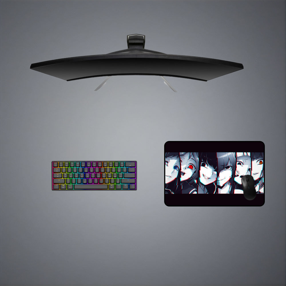 Anime Girl Glitch Collage Design M-XXL Size Gaming Mouse Pad Computer Desk Mat - Nysekai