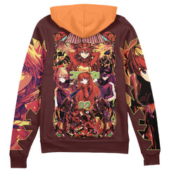 Asuka Langley Sohryu V2 Eva Streetwear Zip Hoodie Jacket