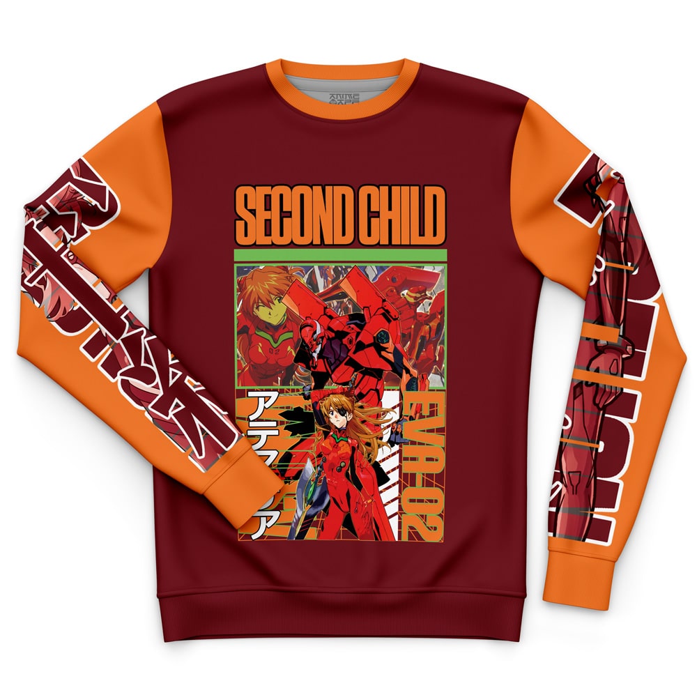 Asuka Langley Sohryu x Eva 02 Neon Genesis Evangelion Streetwear Sweatshirt