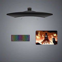 Attack on Titan Fire Design M-XXL Size Gaming Mouse Pad, Computer Desk Mat