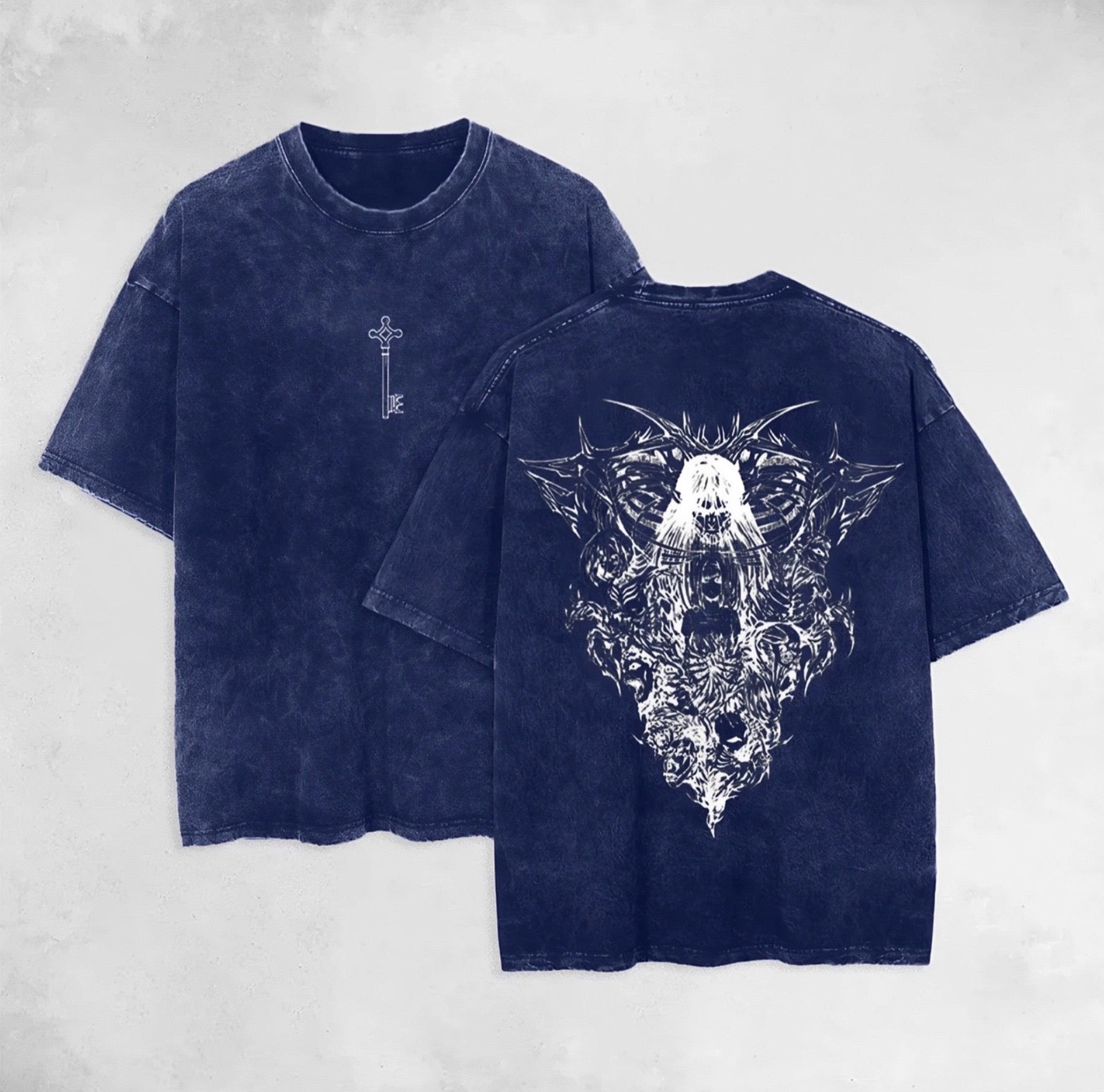 Nysekai "Ymir Fritz the Founding Titan Attack on Titan" Vintage Washed Oversized T-Shirt - Nysekai