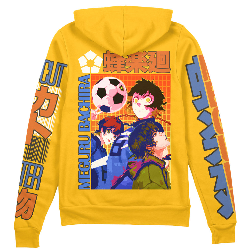 Meguru Bachira Blue Lock Streetwear Zip Hoodie Jacket