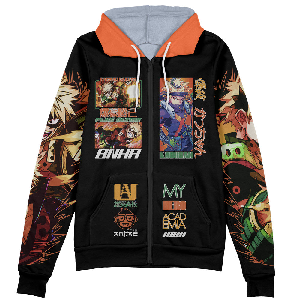 Katsuki Bakugo V2 My Hero Academia Streetwear Zip Hoodie Jacket