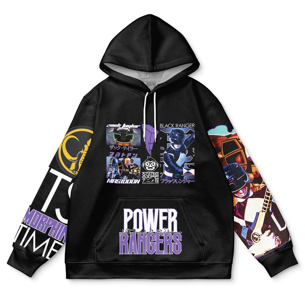 Black Ranger Mighty Morphin Power Rangers Streetwear Hoodie
