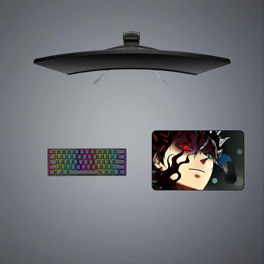 Black Clover Asta Face Design M-XXL Size Gaming Mouse Pad, Computer Desk Mat