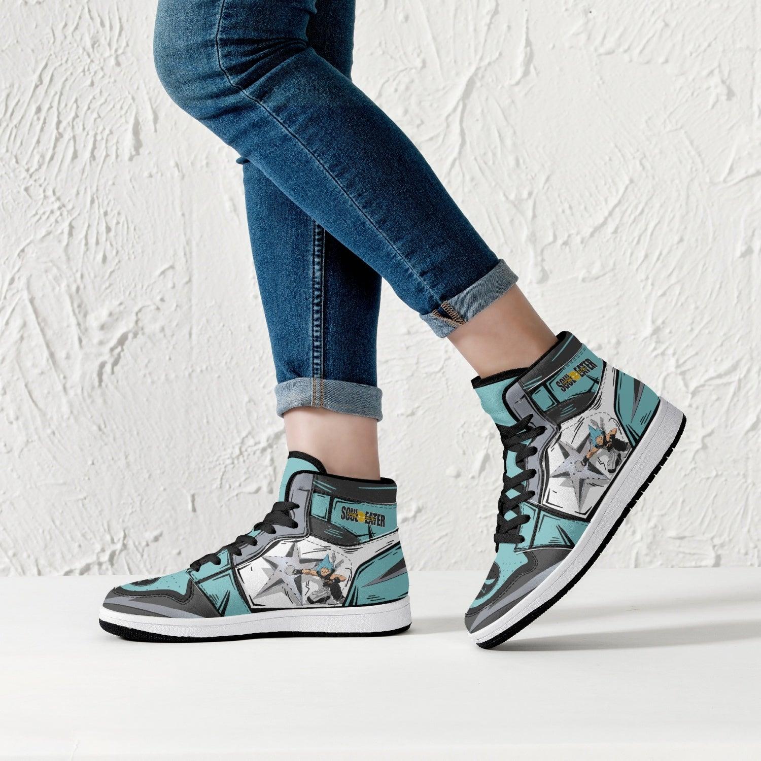 Black Star Soul Eater Mid 1 Basketball Shoes