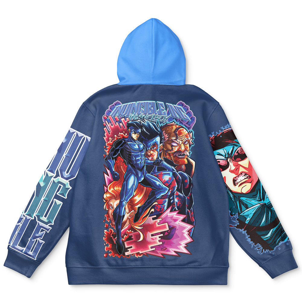 Invincible Blue Invincible Streetwear Hoodie