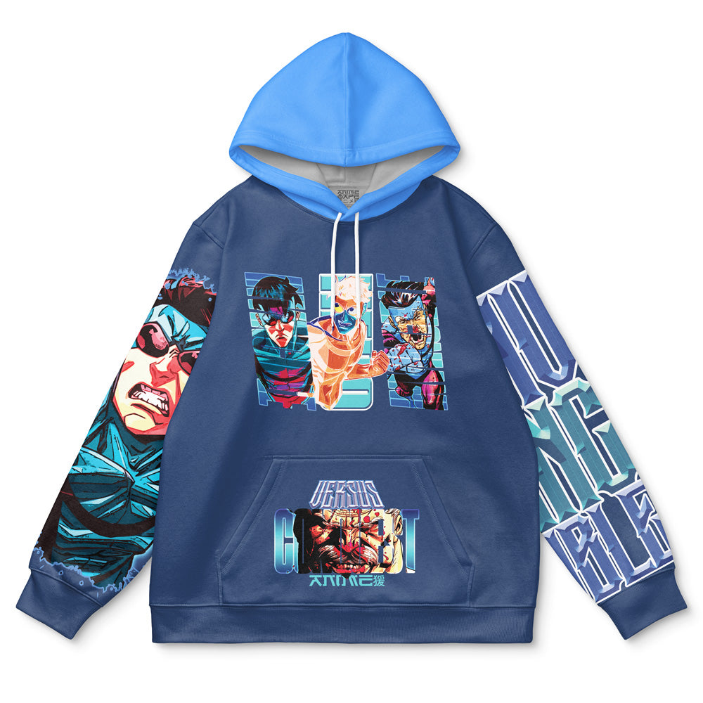 Invincible Blue Invincible Streetwear Hoodie
