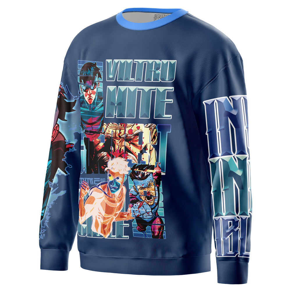 Invincible Blue Invincible Streetwear Sweatshirt