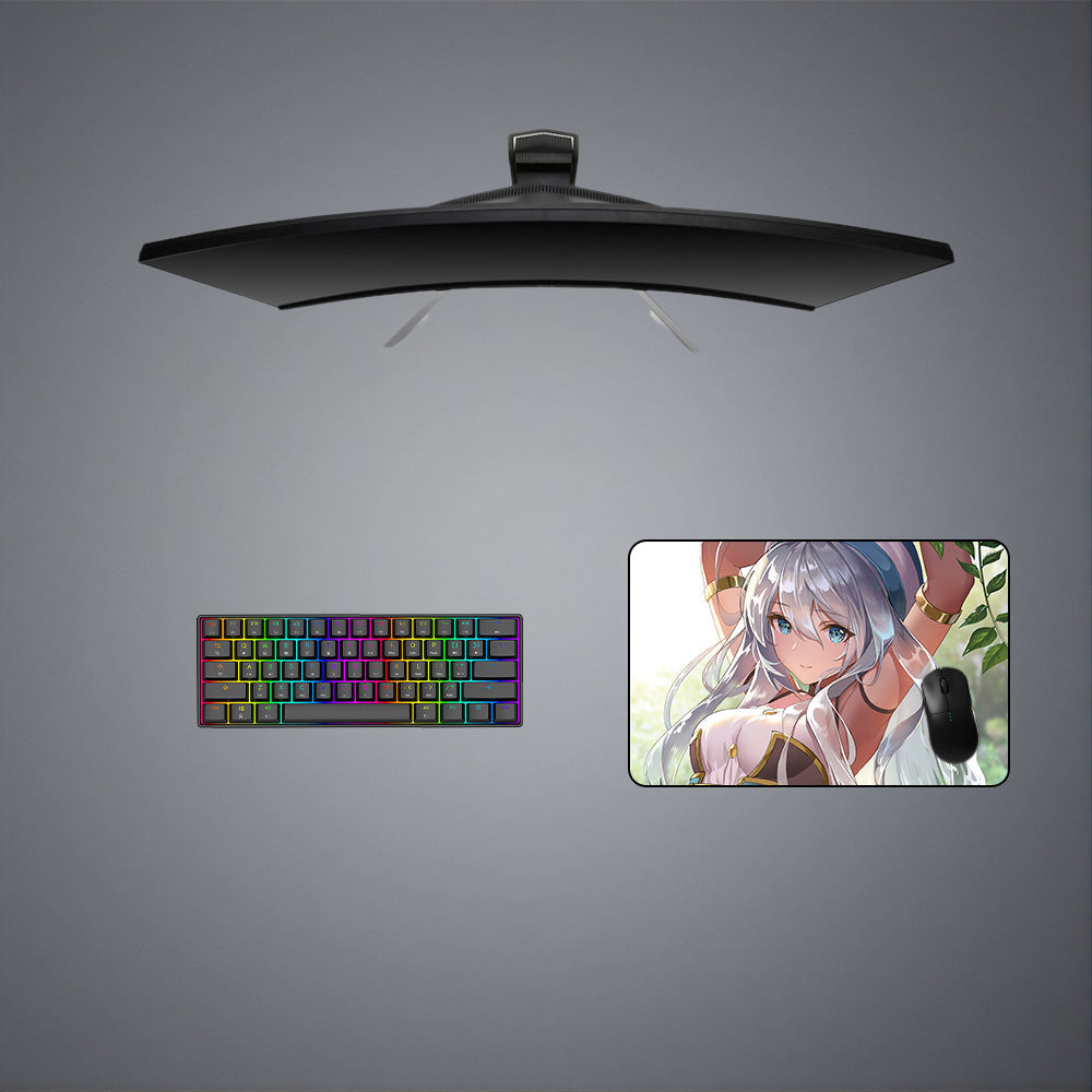 Blue Eyed Girl Design M-XXL Size Gaming Mouse Pad, Computer Desk Mat