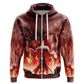 Burning Attack on Titan Zip Hoodie Jacket
