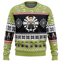 Chibi Christmas Gyomei Himejima Demon Slayer Ugly Christmas Sweater