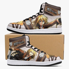 Christa Lenz Training Corps Attack on Titan Mid 1 Basketball Shoes