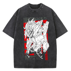 Nysekai "Transformed Okarun" Dandadan Vintage Washed Oversized T-Shirt